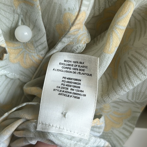 Wilfred floral silk button blouse with ties - Picture 5 of 5